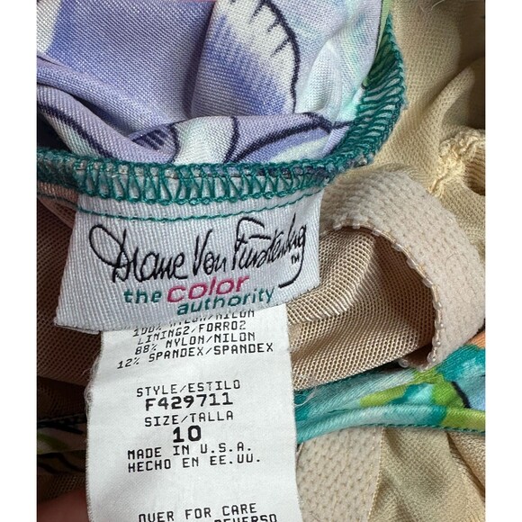 1980s-1990s DVF for The Color Authority. FISH Print Swimsuit W/Scoop Back. Small - Picture 8 of 10